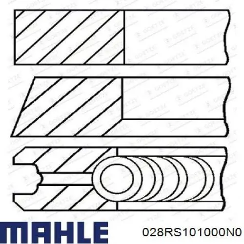 Кільця поршневі на 1 циліндр, STD. Mahle Original 028RS101000N0 ціна, від 21.76 USD
