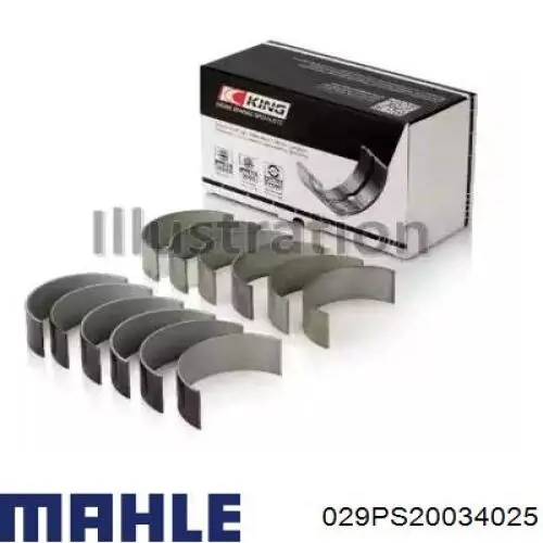 Вкладиші колінвала, шатунні, комплект, 1-й ремонт (+0,25) 029PS20034025 Mahle Original