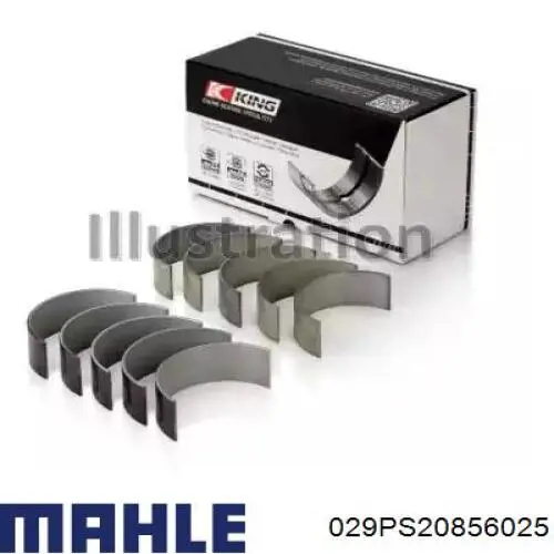 Вкладиші колінвала, шатунні, комплект, 1-й ремонт (+0,25) Mahle Original 029PS20856025 ціна, від 77.83 USD