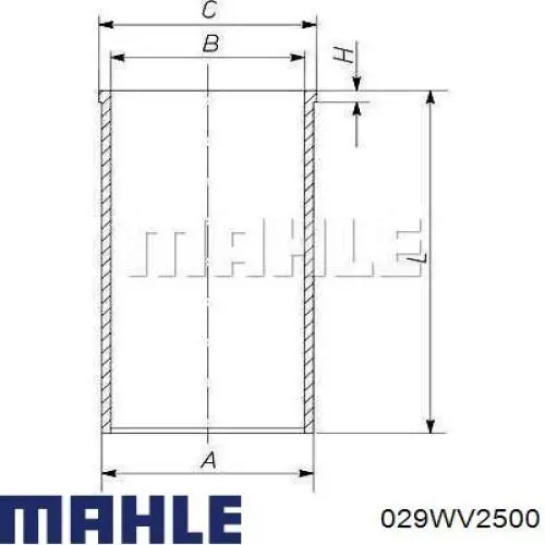 029WV2500 Mahle Original Гільза циліндра
