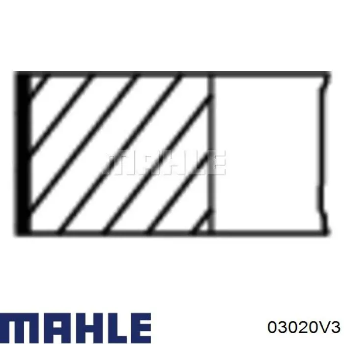 03020V3 Mahle Original кільця поршневі на 1 циліндр, 4-й ремонт (+1,00)