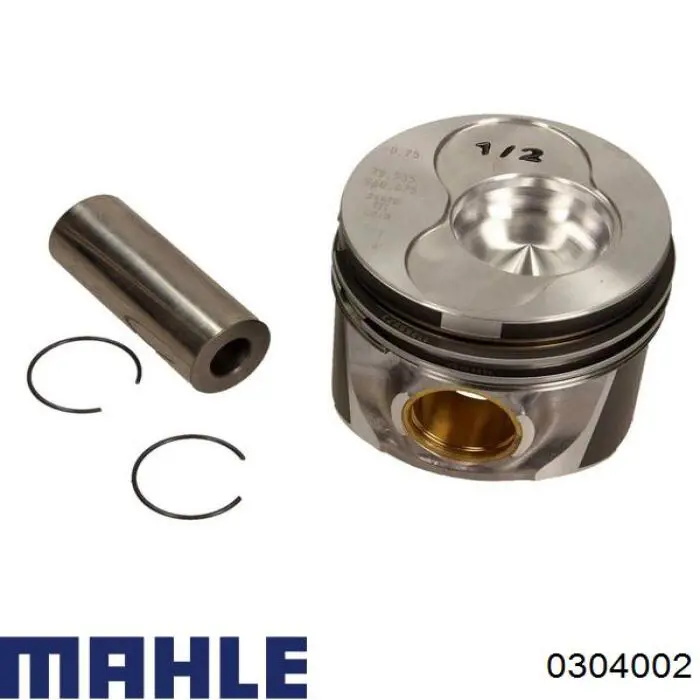 Купити 0304002 Mahle Original Поршень в комплекті на 1 циліндр, 2-й ремонт (+0,50)