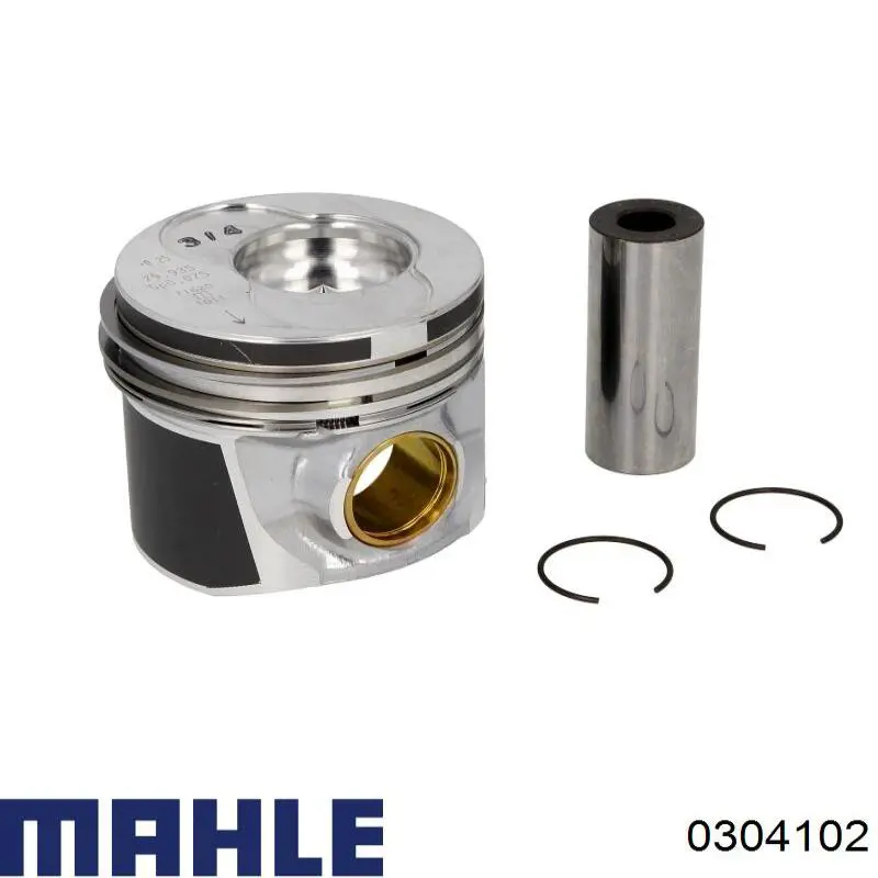 Купити 0304102 Mahle Original Поршень в комплекті на 1 циліндр, 2-й ремонт (+0,50)