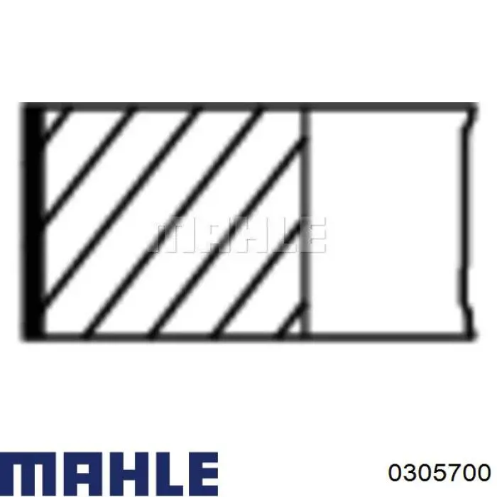 Поршень в комплекті на 1 циліндр, STD 305700 Mahle Original