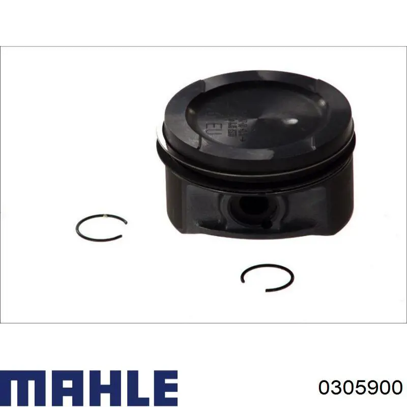 Поршень в комплекті на 1 циліндр, STD 0305900 Mahle Original