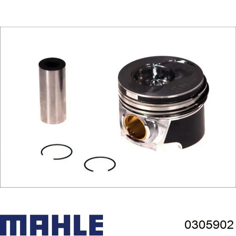Поршень в комплекті на 1 циліндр, 2-й ремонт (+0,50) 0305902 Mahle Original