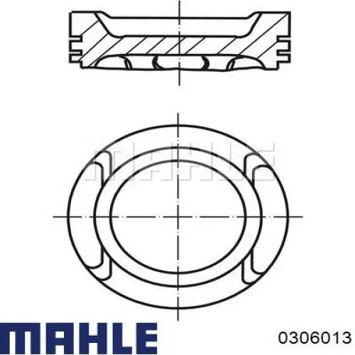 0306013 Mahle Original Поршень в зборі