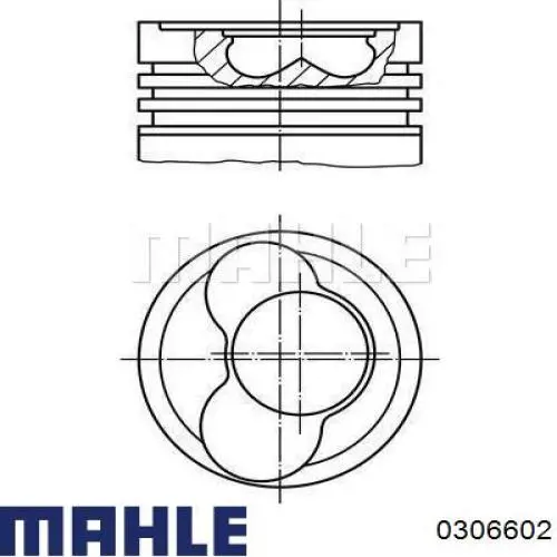 0306602 Mahle Original Поршень в зборі