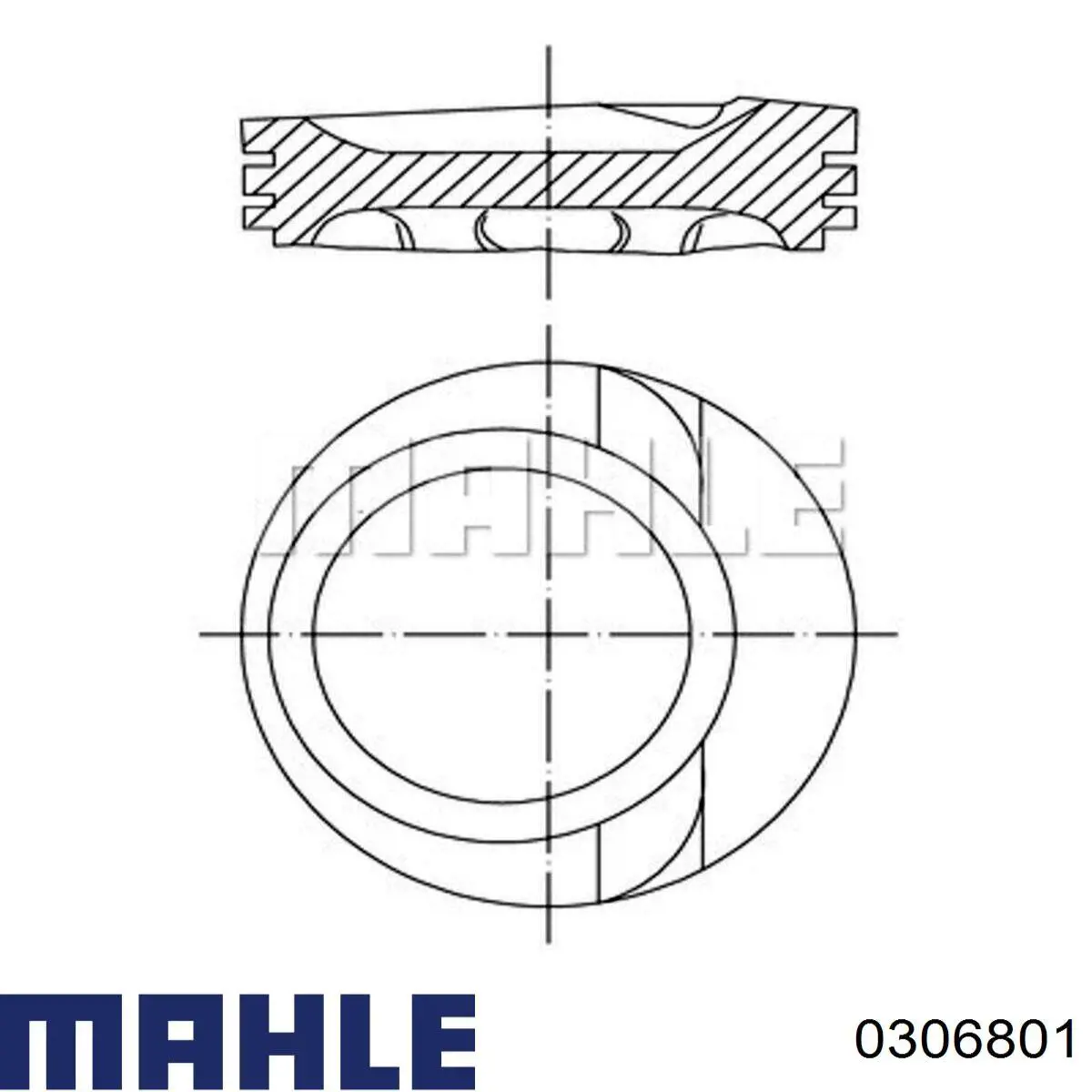 0306801 Mahle Original Поршень в зборі