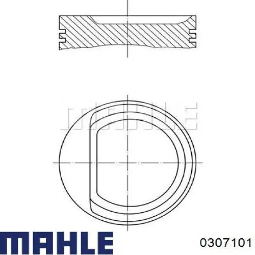 0307101 Mahle Original Поршень в зборі