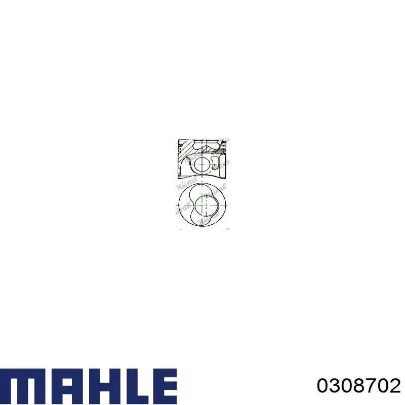 Поршня, 2-й ремонт (+0,50) Mahle Original 0308702 ціна, від 101.28 USD