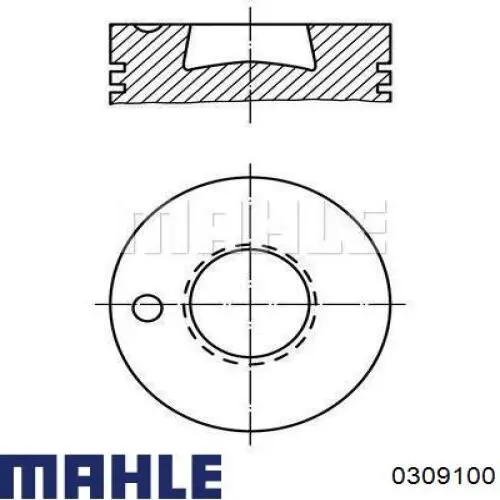 0309100 Mahle Original Поршня на 1 циліндр, STD