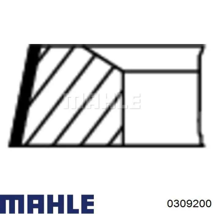 0309200 Mahle Original поршень в комплекті на 1 циліндр, std