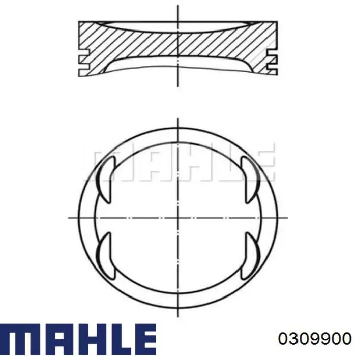 Купити 0309900 Mahle Original Поршень в комплекті на 1 циліндр, STD