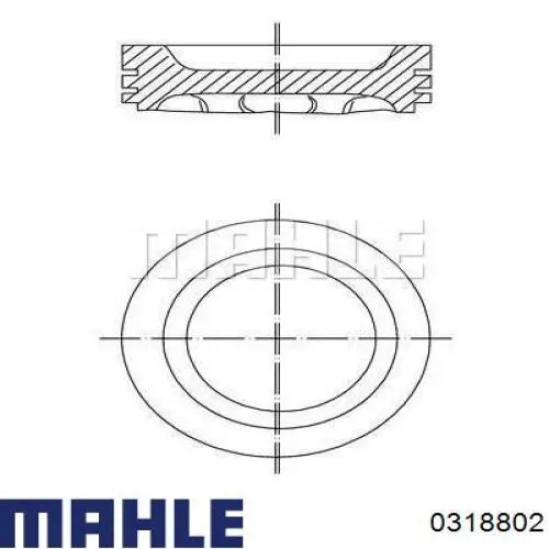 0318802 Mahle Original Поршень в зборі