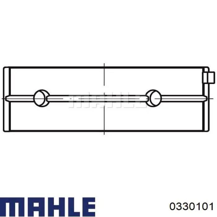 0330101 Mahle Original Поршень в комплекті на 1 циліндр, 1-й ремонт (+0,25)