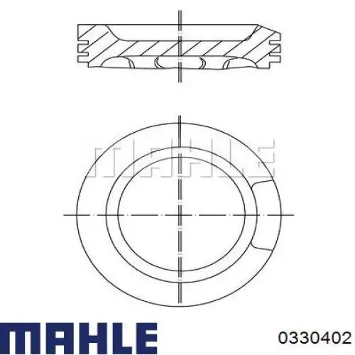 Купити 0330402 Mahle Original Поршень в комплекті на 1 циліндр, 2-й ремонт (+0,50)