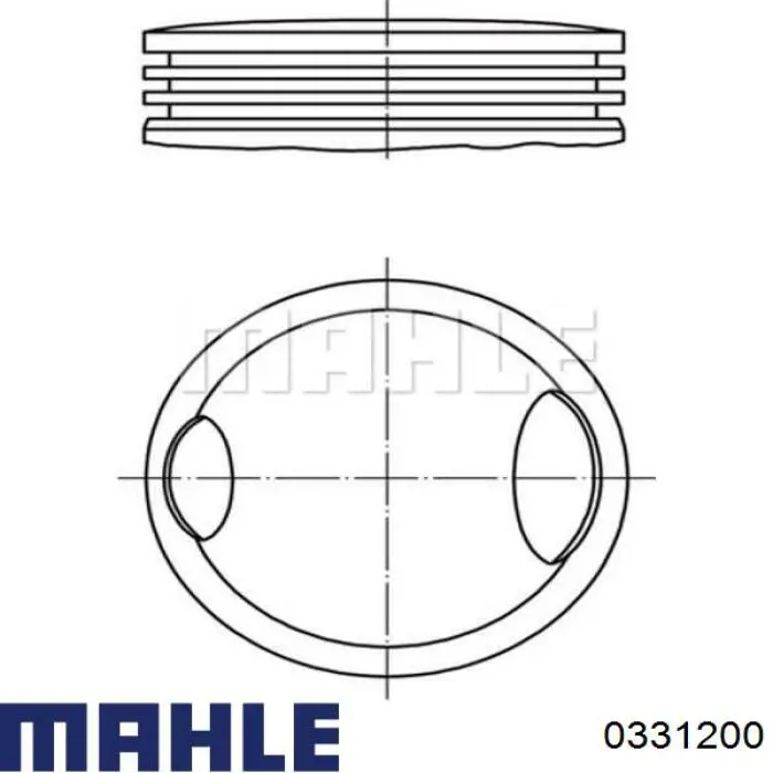 0331200 Mahle Original Поршень в зборі