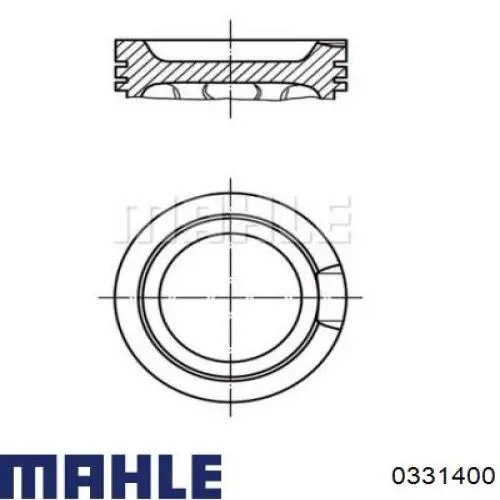 0331400 Mahle Original Поршня на 1 циліндр, STD