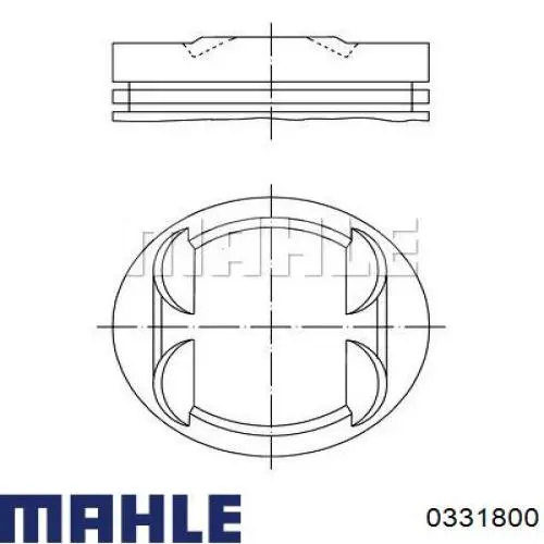 0331800 Mahle Original Поршня на 1 циліндр, STD