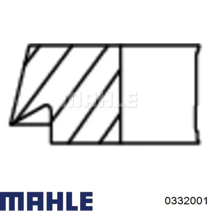 0332001 Mahle Original поршень в комплекті на 1 циліндр, 2-й ремонт (+0,50)