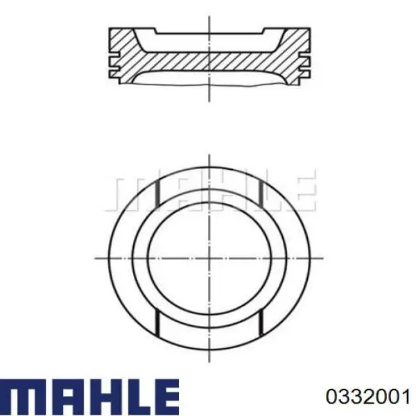 Поршня, 2-й ремонт (+0,50) Mahle Original 0332001 ціна, від 58.57 USD