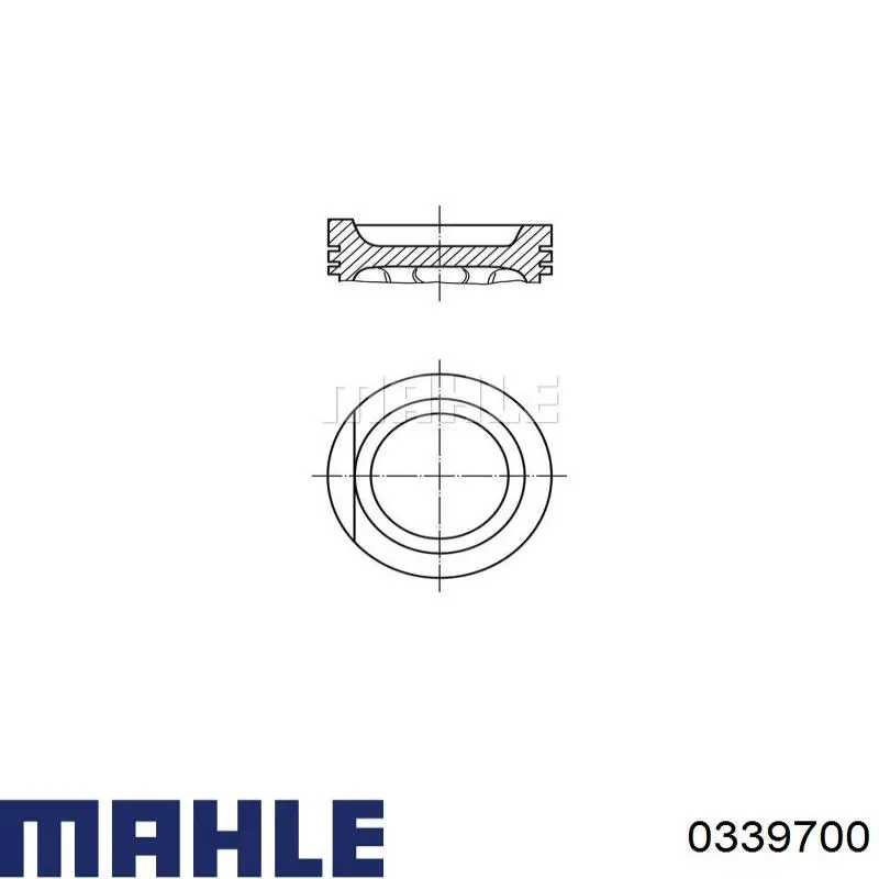 Купити 0339700 Mahle Original Поршень в комплекті на 1 циліндр, STD
