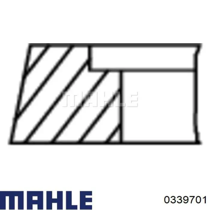 Купити 0339701 Mahle Original Поршень в комплекті на 1 циліндр, 1-й ремонт (+0,25)