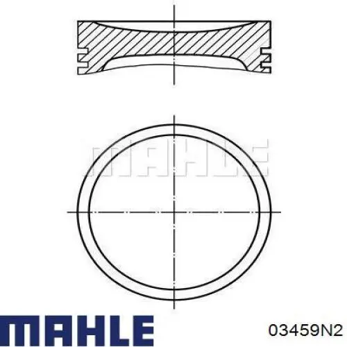 03459N2 Mahle Original кільця поршневі на 1 циліндр, 4-й ремонт (+1,00)