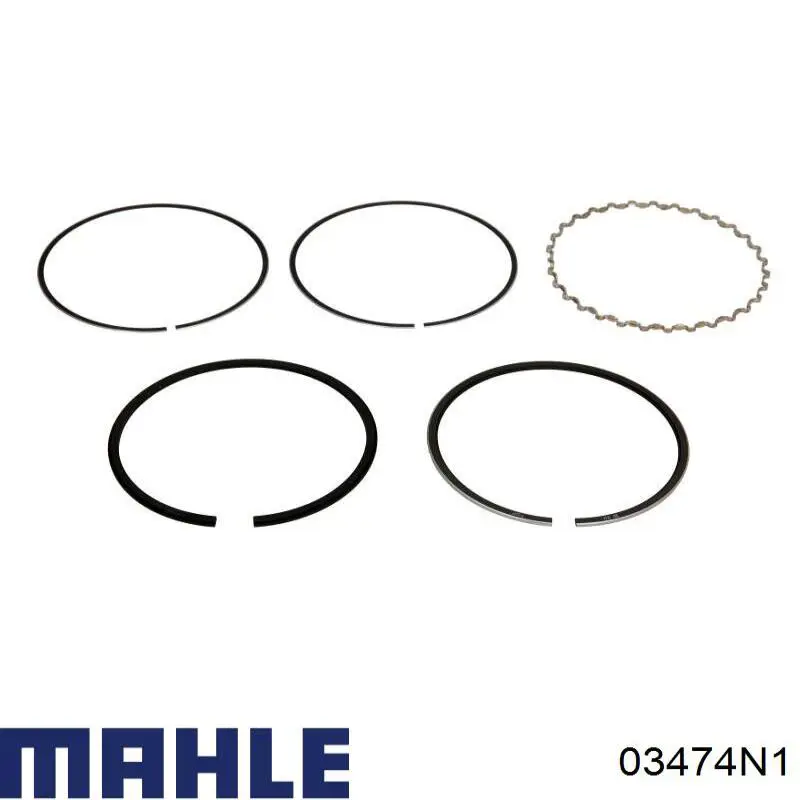 Купити 03474N1 Mahle Original Кільця поршневі на 1 циліндр, 1-й ремонт (+0,25)
