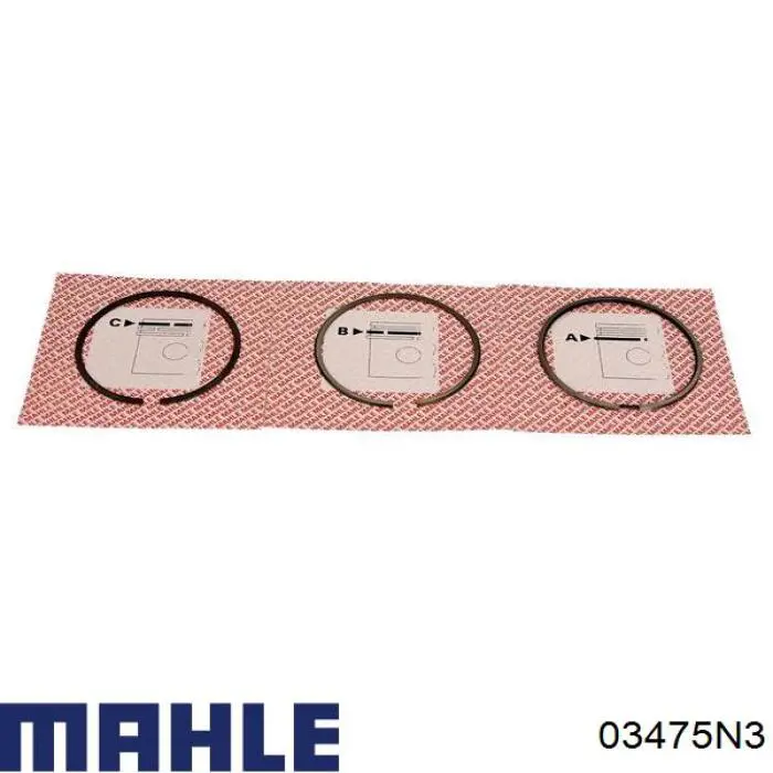 Кільця поршневі на 1 циліндр, 4-й ремонт (+1,00) 03475N3 Mahle Original