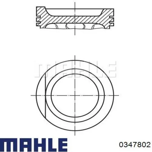 Купити 0347802 Mahle Original Поршень в комплекті на 1 циліндр, 2-й ремонт (+0,50)