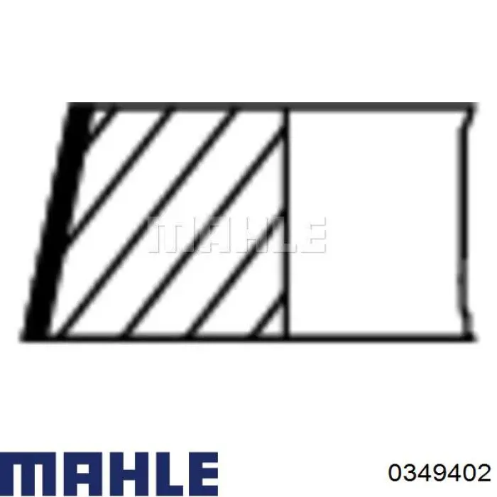 0349402 Mahle Original поршень в комплекті на 1 циліндр, 2-й ремонт (+0,50)