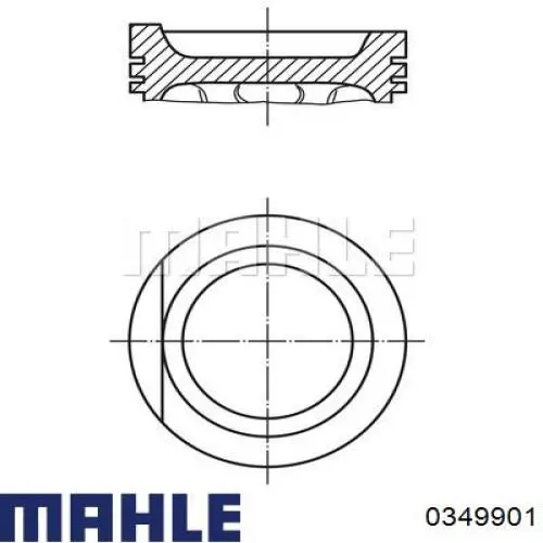 0349901 Mahle Original Поршень в зборі