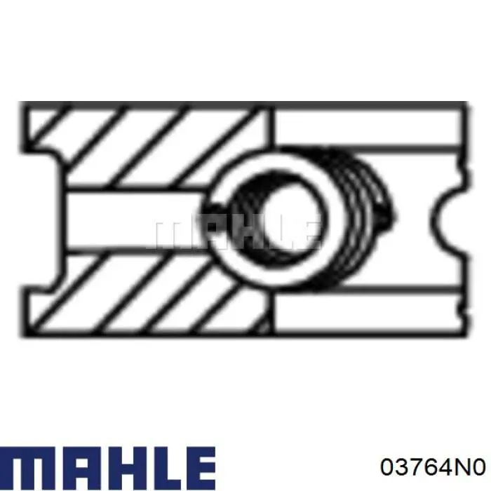 Кільця поршневі комплект на мотор, STD. 03764N0 Mahle Original