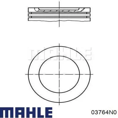 03764N0 Mahle Original кільця поршневі комплект на мотор, std.