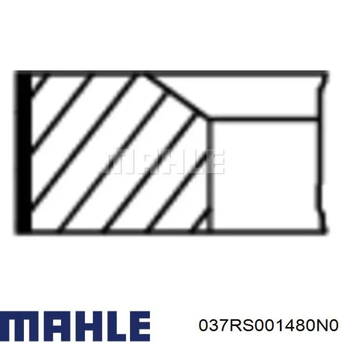 037RS001480N0 Mahle Original Кільця поршневі на 1 циліндр, STD.