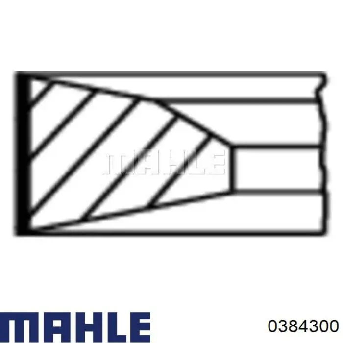 0384300 Mahle Original поршень в комплекті на 1 циліндр, std