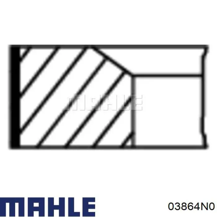 03864N0 Mahle Original кільця поршневі на 1 циліндр, std.