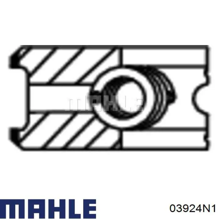03924N1 Mahle Original кільця поршневі на 1 циліндр, 2-й ремонт (+0,50)
