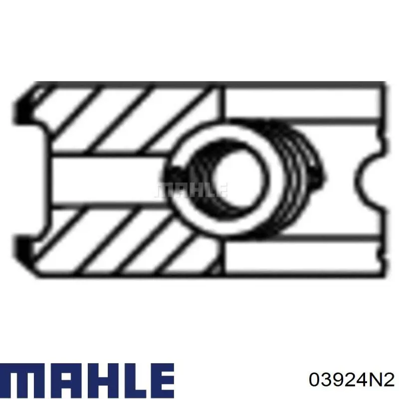 Кільця поршневі на 1 циліндр, 3-й ремонт (+0,75) 03924N2 Mahle Original