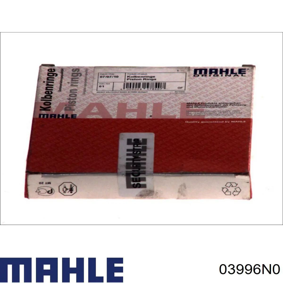 Кільця поршневі на 1 циліндр, STD. 03996N0 Mahle Original