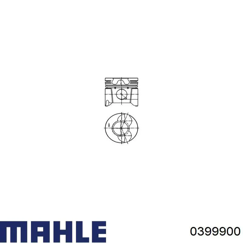 0399900 Mahle Original поршень в комплекті на 1 циліндр, std