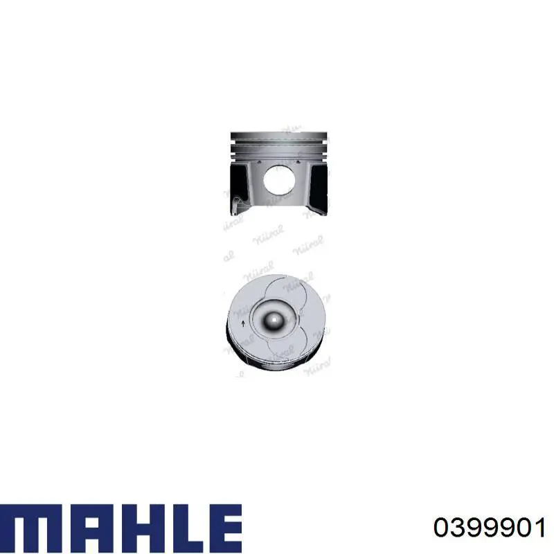 0399901 Mahle Original поршень в комплекті на 1 циліндр, 3-й ремонт (+0,60)