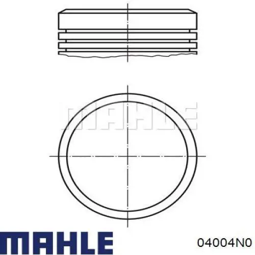 04004N0 Mahle Original кільця поршневі на 1 циліндр, std.