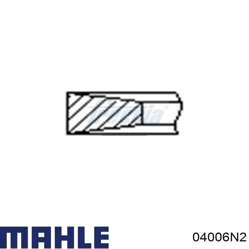 Кільця поршневі на 1 циліндр, 2-й ремонт (+0,50) 04006N2 Mahle Original