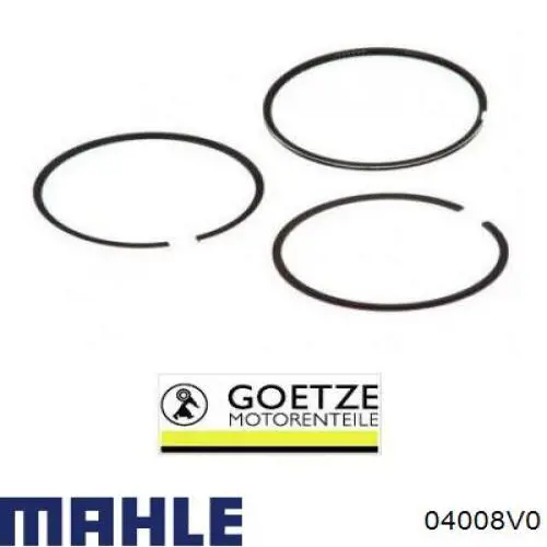 Кільця поршневі на 1 циліндр, STD. 04008V0 Mahle Original