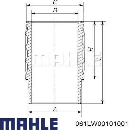 061LW00101001 Mahle Original Гільза циліндра