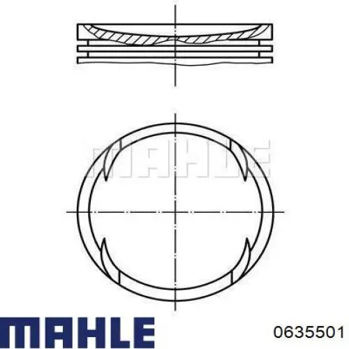 Поршня, 2-й ремонт (+0,50) Mahle Original 0635501 ціна, від 55.59 USD