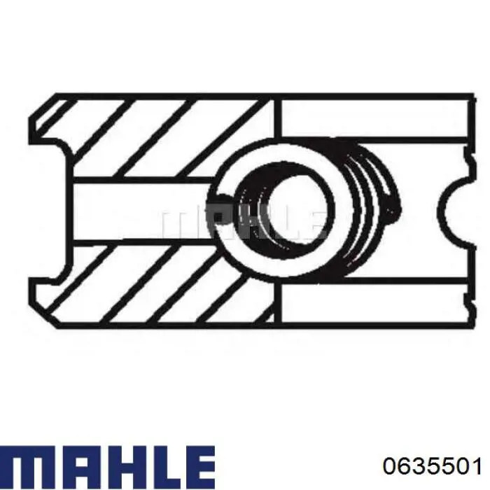 Купити 0635501 Mahle Original Поршень в комплекті на 1 циліндр, 2-й ремонт (+0,50)